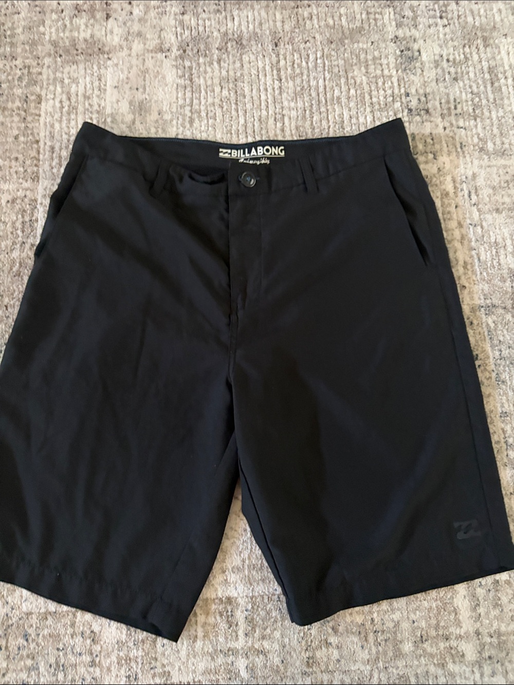 Billabong Men’s Black Flat-Front Shorts